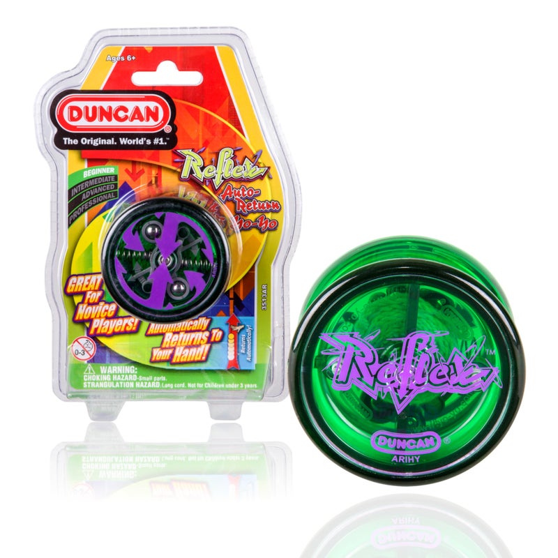 Duncan Toys Reflex Auto Return Yo-Yo, Beginner String Trick Yo-Yo, Green - Image 1